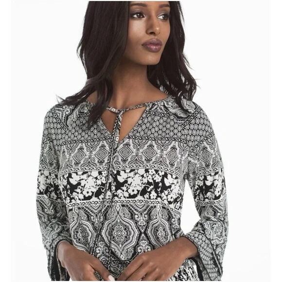 White House Black Market Bell Sleeve Mini Dress Size 14 - Picture 3 of 16